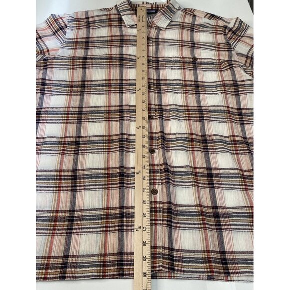 Patagonia Men’s XL A/C Lightweight Short Sleeve Shirt Plaid Crepe Pocket Button - Picture 11 of 16